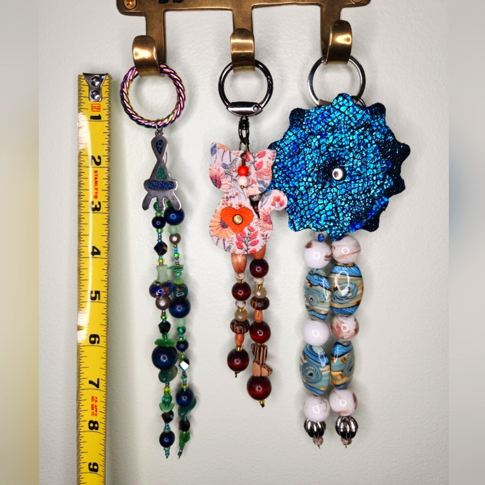 Handmade purse flair dangle beaded charms